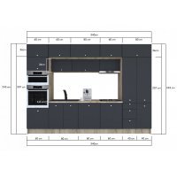 Bucatarie ZONE 340 FRONT PAL K002 / decor 0164
